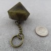 Pemby Studio BRONZE Crystal Shape Handbag Charm Keychain Purse Split