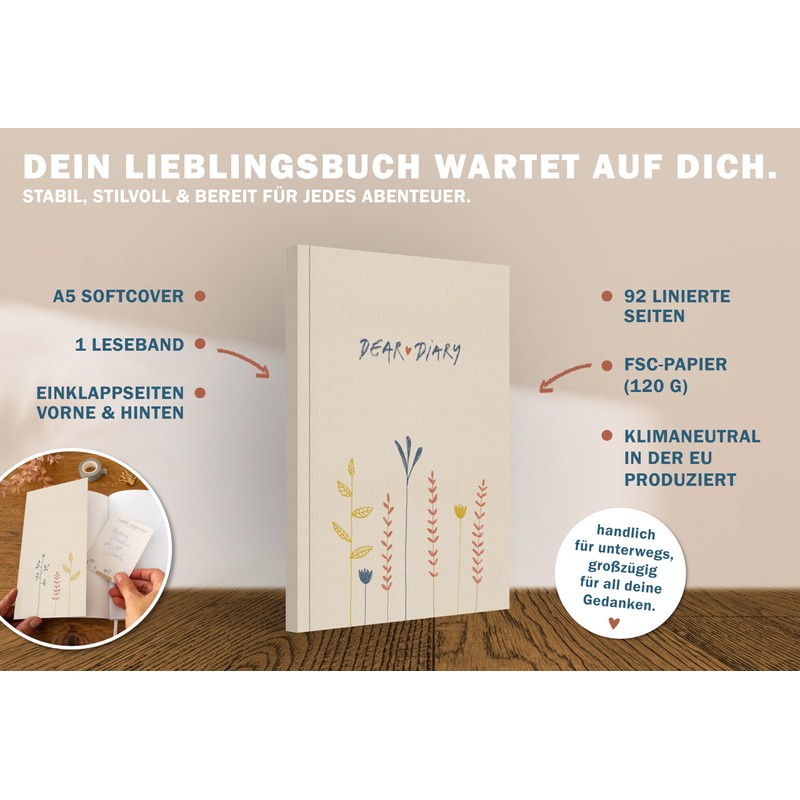 Eine der Guten Diary - Dear Diary - A5 Notebook