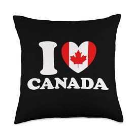 I Love Canada Souvenir I Heart Canada Valentine's Day 2025 Throw Pillow