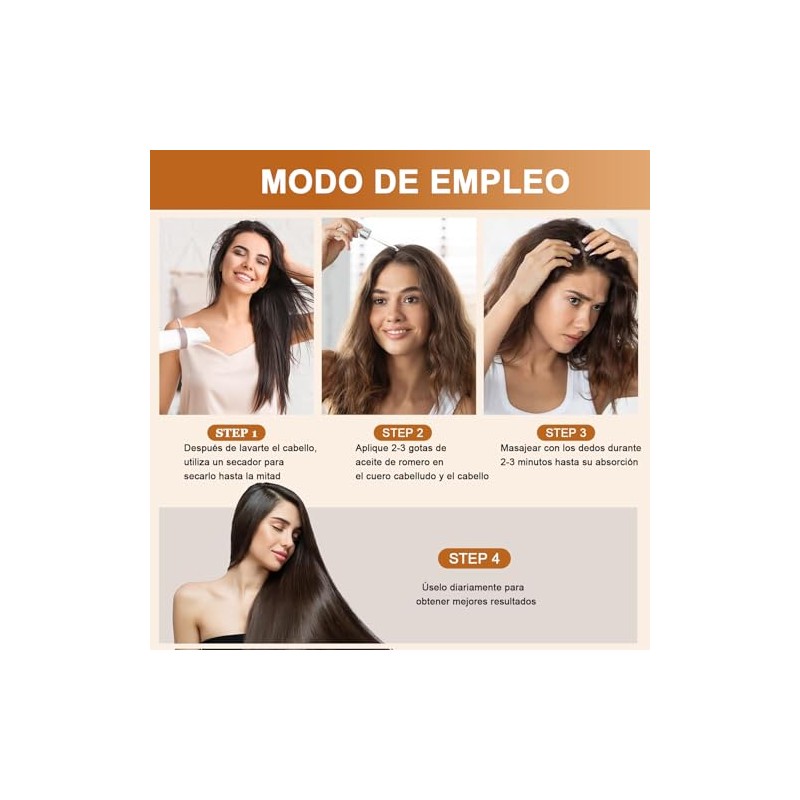 Juego de 5 PCS Aceite Natural Para el Crecimiento del