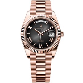 LACZ DENTON Pagani Design DD40 PD1783 Men's Watches Luxury Automatic Watch Men AR Sapphire Glass Mechanical Wristwatch Men 10Bar NH36A Movement, PD1783-Rose gold black-XXY