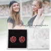 Basketball Stud Earrings Gift for Teen Girls, WGXIA Sterling Silver