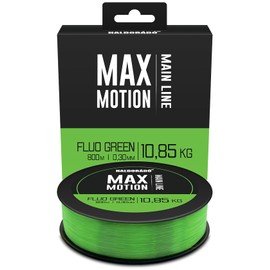 HALDORADO MAX MOTION Fluo Green Monofilament 800m Main Fishing Line, Extremely Durable, 10.85kg, 24lb, 0.30 mm