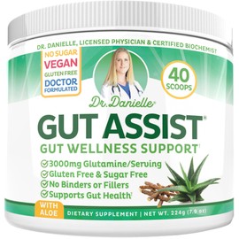 Doctor Danielle Gut Assist – Doctor Formulated Gut Lining & Digestive Support Powder for Bloating & Regularity | L-Glutamine, Arabinogalactan & Soothing Gut Nutrients