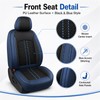 SecosAutoparts 5-Seat Car Seat Covers Full Set Microfiber Leather Waterproof