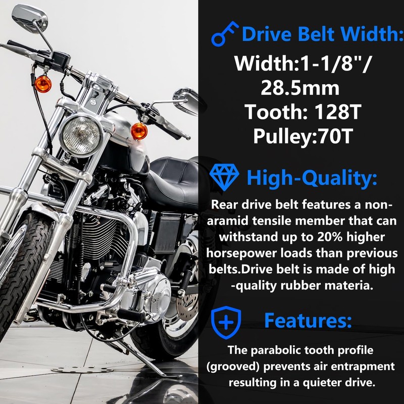 Rear Drive Belt 40022-91 4002291, Fit for Sportster 883 1200