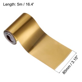 uxcell Waterproof Peel and Stick Decorative Tape Self Adhesive 3.15" W x 16.4'L PVC Removable Tape for Wall Edge Glossy Gold Tone (Thickened Style)