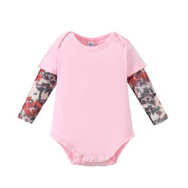 Magic Park 3-24M Infant Baby Boys Girls Tattoo Sleeve Romper Bodysuit Toddler Boy Tattoo Shirts Jumpsuit (Pink-C, 3-6 Months)