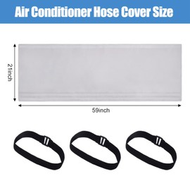 THMINS Portable Air Conditioner Hose Cover, AC Hose Duct Vent Cover Insulated Cover,Air Conditioner Hose Cover Wrap for 5" & 5.9" Diameter Exhaust Hoses(59"x21")