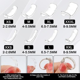 SNONESIY Pack of 18 Ring Reducers Invisible Ring Size Adjusters for Any Ring Size Invisible Ring Protector for Men and Women