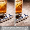Thirstystone Blue & White Assorted Tumbled Tile Stone Coasters with