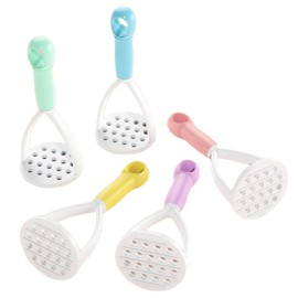 5Pcs Random Color Manual Silicone Potato Masher, Cooking Utensils Masher, Mini Potato Masher for Non-Stick Cookware, Potato Mashers