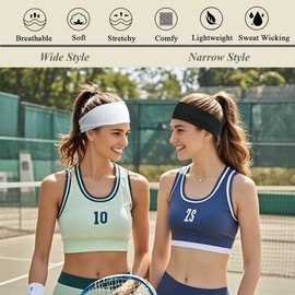 Sefiinh Headbands For Women Headband Elastic Soft Head Bands For Women's Hair Accessories Womens Fashion Yoga Fabric Hair Band Black White Gray 6 Pcs