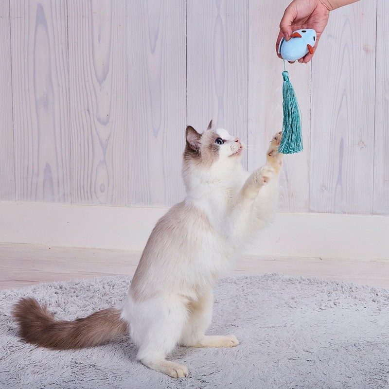 ADD. MATE Cat Toy Long Tail Mouse Tassel Tail