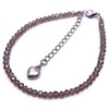 Vilda Jewellery Shimmery Faceted Taupe Brown 4mm Glass Bead Anklet
