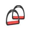 Shires Coloured Compositi Stirrups 686, Burgundy, Adults