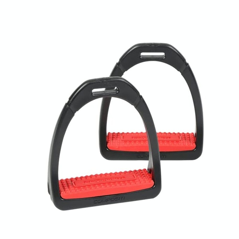 Shires Coloured Compositi Stirrups 686, Burgundy, Adults