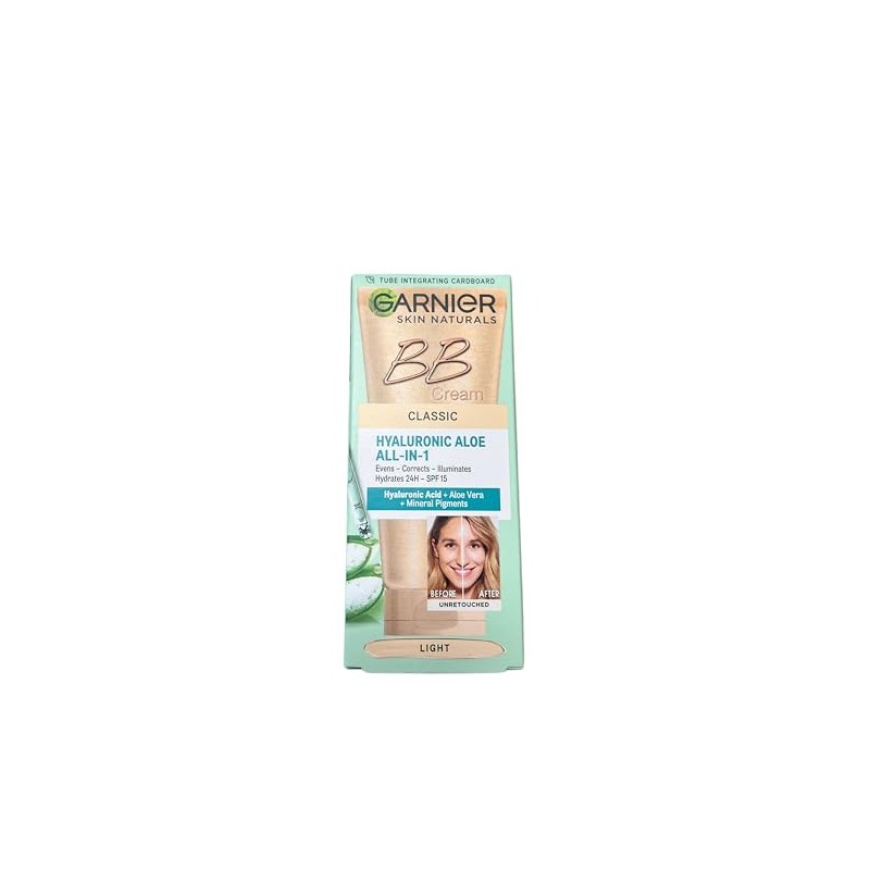 Garnier Skin Naturals Classic Hyaluronic Aloe All-in-1 BB Light Cream,