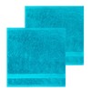 Lashuma Towels, Set of 2, Aquamarine Blue, Linz Terry Face