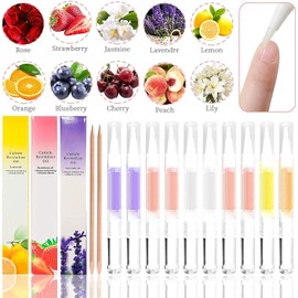 Visen 10 Unidades De Aceite Para Cutículas En Gel, Aceite Para Uñas En Lápiz, Esmalte Nutritivo Para Uñas, Hidratación Y Tratamiento, 10 Tipos De Aceite Revitalizador De Cutículas Con Aroma Afrutado