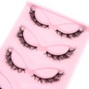 5 pairs Fluffy Wispy Cat Eye Lashes Wispy False Eyelashes
