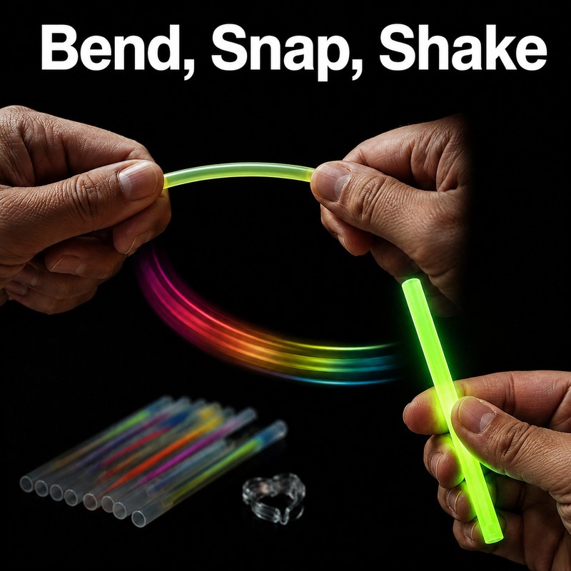 50/100PCS Glow Stick Party Set – Multicolor Glow Sticks with