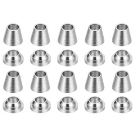 PATIKIL 3mm Tube OD 304 Stainless Steel Compression Tube Fitting Sleeve, 20 Pack Double Ferrule Ring Tubing Fitting Assortment Kit, Silver
