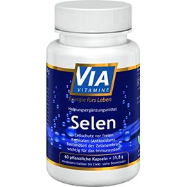 Selenium 200 μg 60 Capsules for Hair and Nails, High Dose, 2 Month Pack, Pure Natural, Vegan, Premium Quality from Germany