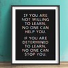 If You Are Determined to Learn, Motivational Wall Art, Positive