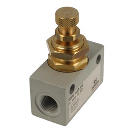 Camozzi RFU 446-1/4 Inline Flow Control Valve, Unidirectional, 1/4"