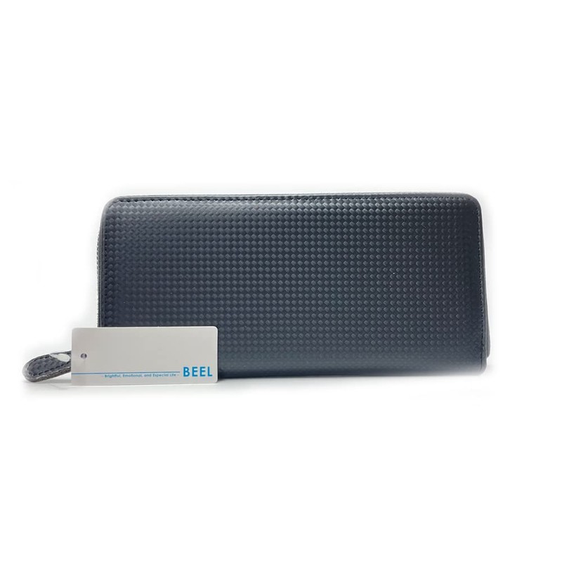 BEEL Men's Long Wallet, Round Zipper, Long Wallet, Coin Purse,