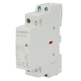 SiRyder Household AC Contactor, Relay 230 V 2P 16 A AC Contactor on DIN Rail 2NO 50/60 Hz AC Contactor for Home Use Normally Open 220 V 2-Pin