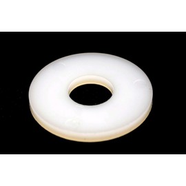 FixitFlo M6 Penny Washers Rubber/Nylon White or Black / A2 Stainless Steel Pack of 10 (WHITE NYLON M6 x 25mm, Pack of 10)