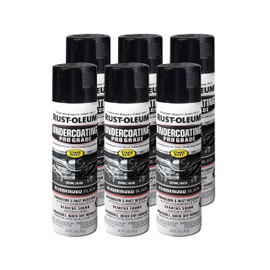 Rust-Oleum 248656-6PK Stops Rust Professional Grade Undercoating Spray Paint, 15 oz, Rubberized Black, 6 Pack