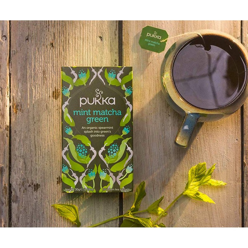 PUKKA HERBAL AYURVEDA Organic Mint Matcha Green 20bags (PACK OF