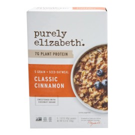 Purely Elizabeth Gluten Free 5 Grain Seed Oatmeal 9oz Plant Based Protein