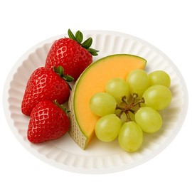 Pakomat Paper Plates 18 cm Pack of 50 Disposable Plates Dessert Plates Round Sturdy Paper Plates Party Tableware Environmentally Friendly Paper Plates Biodegradable