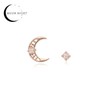 [Custom Made] Aries Dear Moon Diamond Unbalanced Constellation Earrings OTE120613B