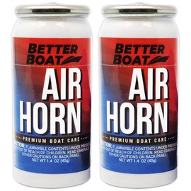 2 Pack Air Horn Refills for 1.4 Ounce Horns Boating Safety Canned Boat Accessories | Marine Grade Airhorn Can Refill - Horn Not Included - 2 Pk (1.4oz)