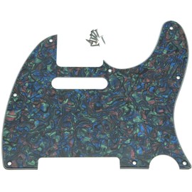 kaish 8 Hole Tele Guitar Pickguard for USA/Mexican Fender Telecaster Abalone Pearl