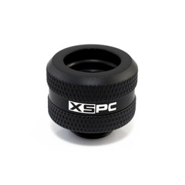 XSPC G1/4" to 10mm ID, 14mm OD Rigid Tubing Fitting, Matte Black, 8-Pack