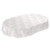 ANRO Oilcloth Tablecloth Oilcloth Tablecloth Washable Abstract Mood Leaf Grey