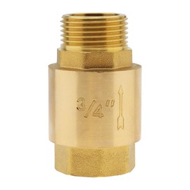 Brass Check Valve, PNXKTXO Backflow Preventer 3/4" Male x 3/4" Female One Way Horizontal In-Line Spring Check Valves for Well/Pump/Tank (3/4" Male x 3/4" Female(DN20))