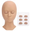 Silicone Microblading Practice Face, Fake Facial Training Skin with 3