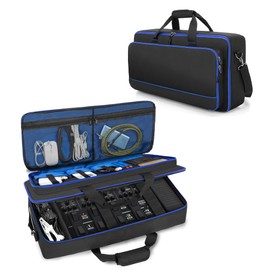 Rexmica Rexmica Carrying Bag Compatible with Boss ME-80 / GT-1000 / GX-100 / ME-90 Guitar Multi-effects Pedal, Guitar Pedal Board Storage Bag with Compartment for Guitar Cable or Other Accessories, Black