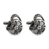 Cufflinks Film Roll Shiny Gunmetal Approx. 1.8/2.4 cm + Orange