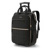Rolling Puffer Backpack for Women, Wheeled Laptop Backpack, Short-Term Travel