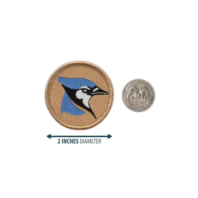 Blue Jay Patrol Patch - 2" Diameter Round Embroidered Patch