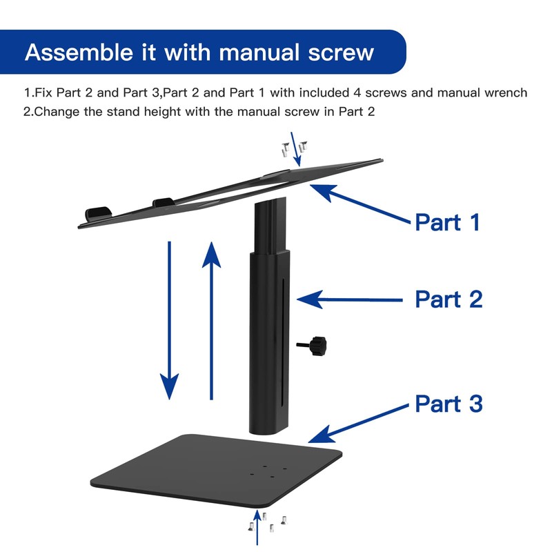 BESIGN LSX6 Computer Holder Stand, Ergonomic Adjustable Notebook Riser for