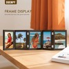 DUENPY 5 Folding 5x7 Picture Frame Horizontal Engineered Wood Accordion